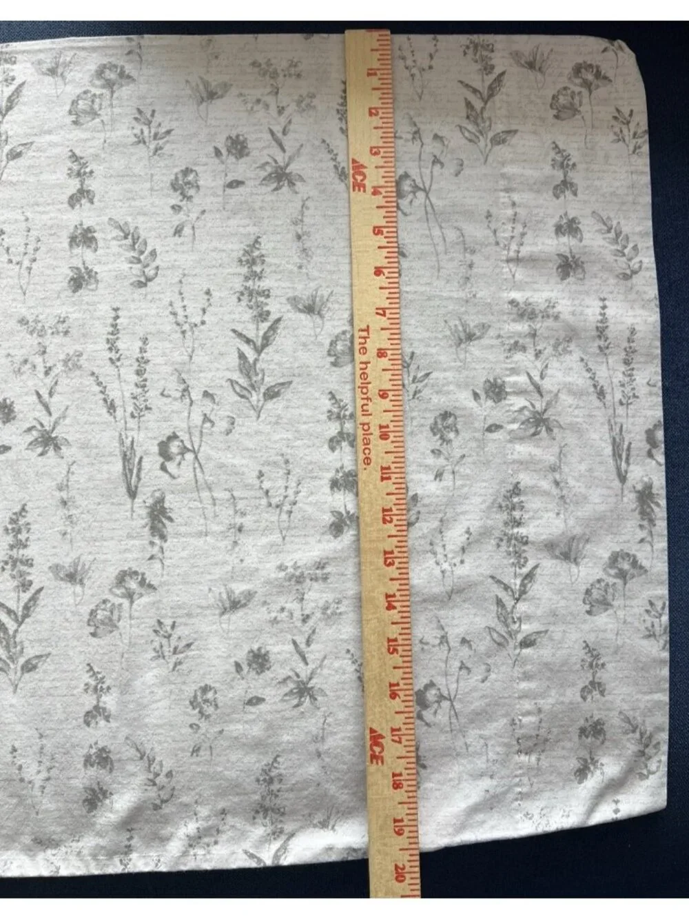 BOTANICAL Pillowcase Pair Standard Size Gray White Script Garden Floral Flowers